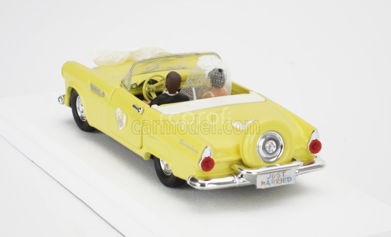 Rio-models Ford usa Ford Thunderbird Cabriolet Open 1956 - Just Married Figures 1:43 Žlutá