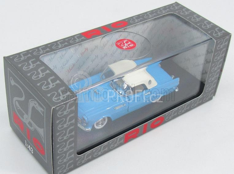 Rio-models Ford usa Thunderbird Spider Soft-top 1956 1:43 Světle Modrá Bílá