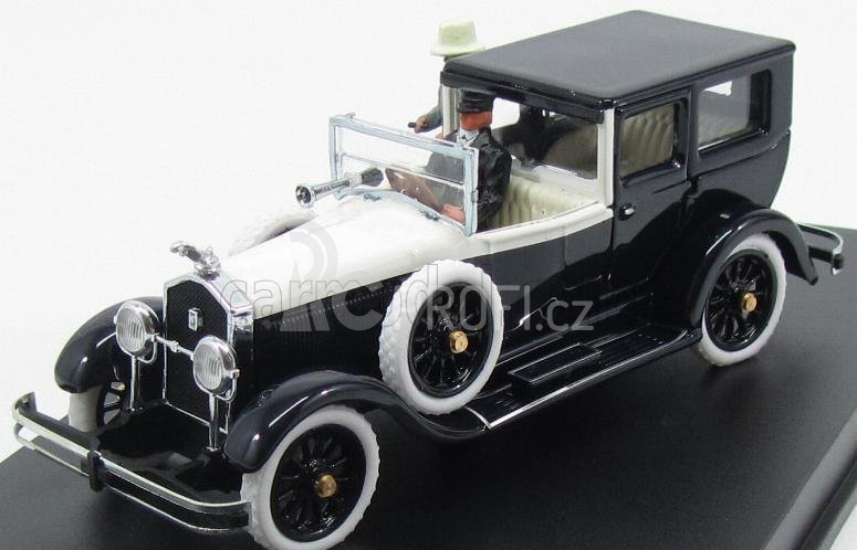 Rio-models Isotta fraschini 8a Torpedo By Fleetwood - Rodolfo Valentino Personal Car - With Figures 1925 1:43 Black Ivory