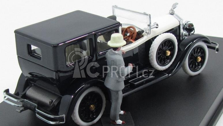 Rio-models Isotta fraschini 8a Torpedo By Fleetwood - Rodolfo Valentino Personal Car - With Figures 1925 1:43 Black Ivory