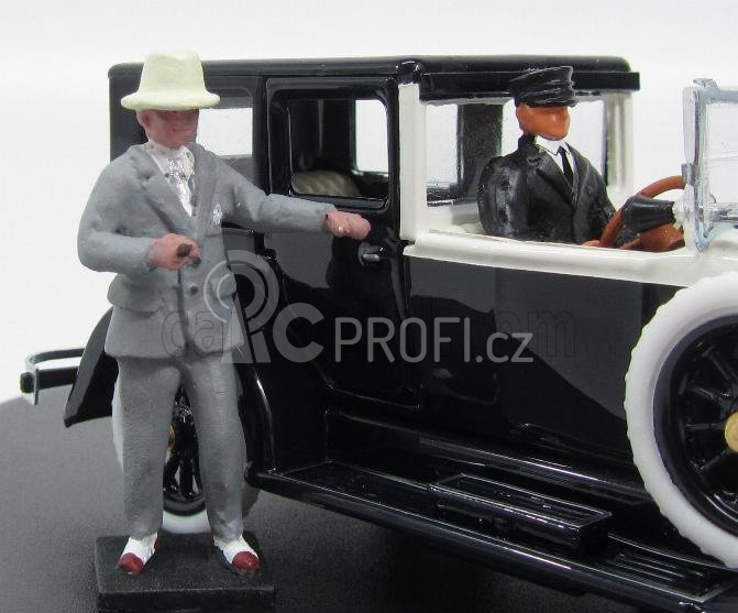 Rio-models Isotta fraschini 8a Torpedo By Fleetwood - Rodolfo Valentino Personal Car - With Figures 1925 1:43 Black Ivory
