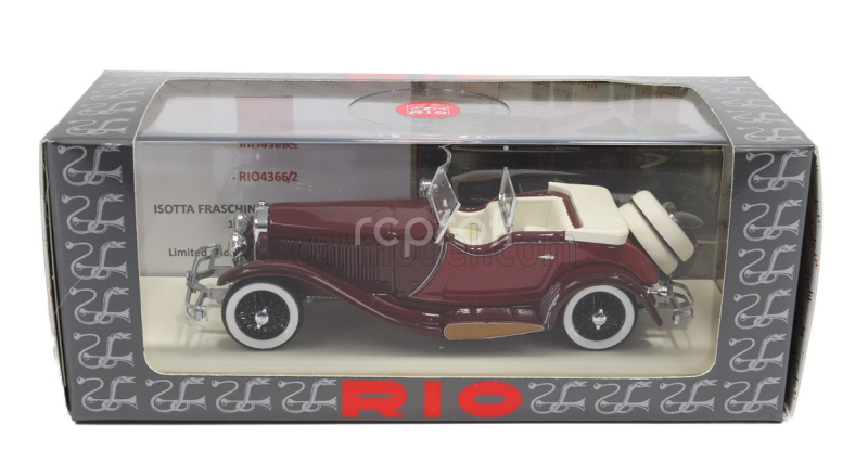 Rio-models Isotta fraschini Torpedo Cabriolet Castagna 1930 1:43 Bordeaux Beige