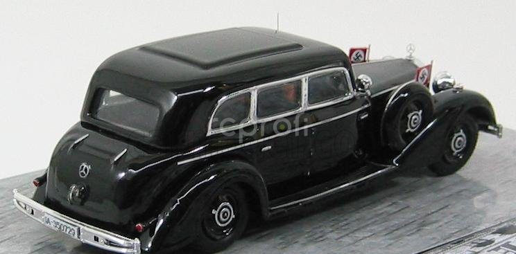 Rio-models Mercedes benz 770k Limousine Monaco 1938 With Figures Adolf Hitler - Eva Braun - Exclusive Carmodel 1:43 Black