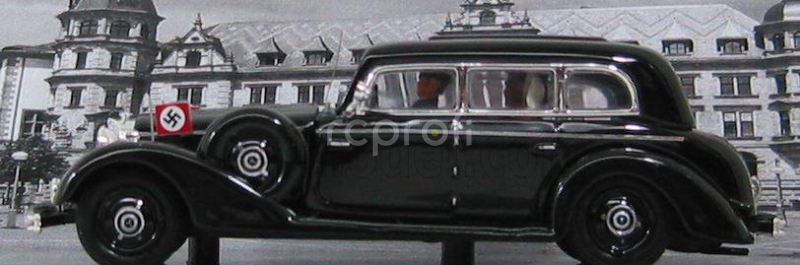 Rio-models Mercedes benz 770k Limousine Monaco 1938 With Figures Adolf Hitler - Eva Braun - Exclusive Carmodel 1:43 Black