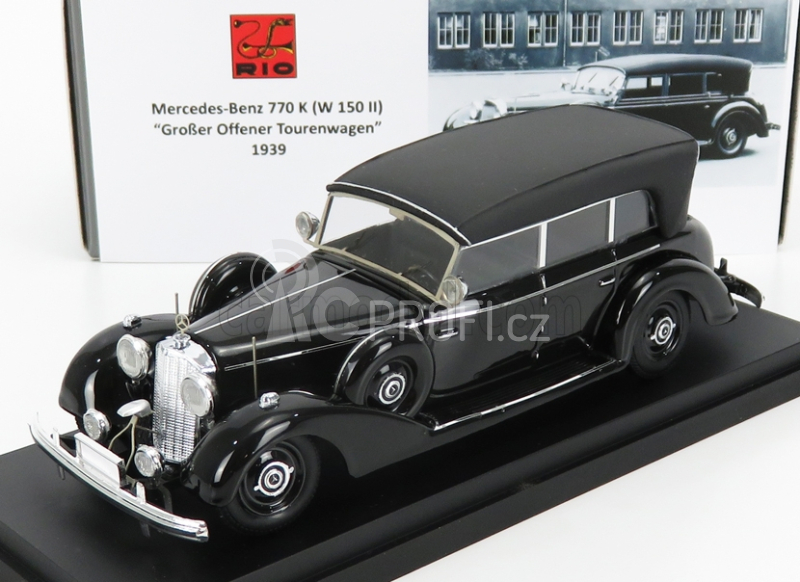 Rio-models Mercedes benz 770k W150 Offener Tourenwagen 1941 1:43 Black