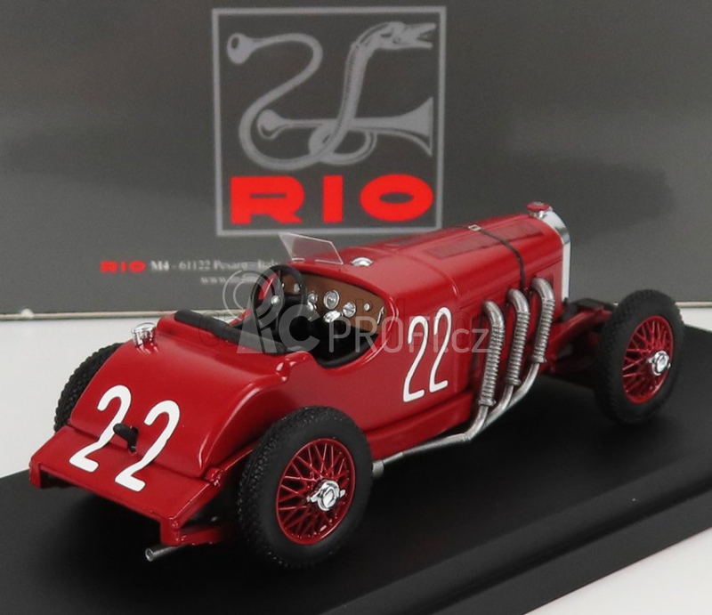 Rio-models Mercedes benz F1  Ssk 7.1l S6 Supercharged Spider N 22 Monza Gp 1931 B.ivanoski - H.stoffel 1:43 Red