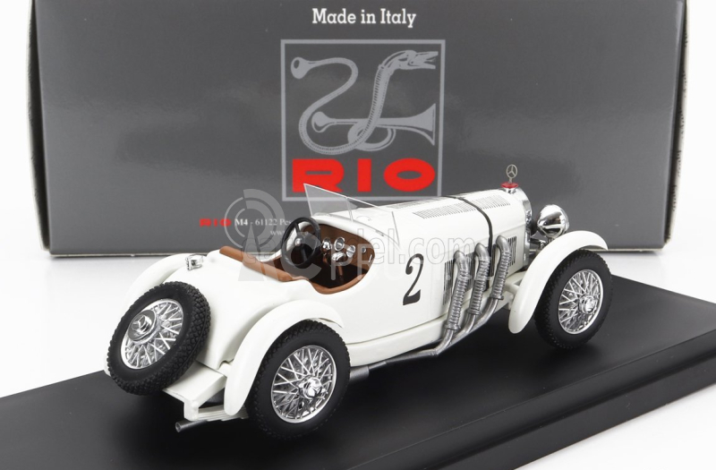 Rio-models Mercedes benz Ssk 7.1l S6 Supercharged Spider N 2 Winner 24h Spa 1931 Dimitri Djordjadze - Goffredo Zehender 1:43 Bílá