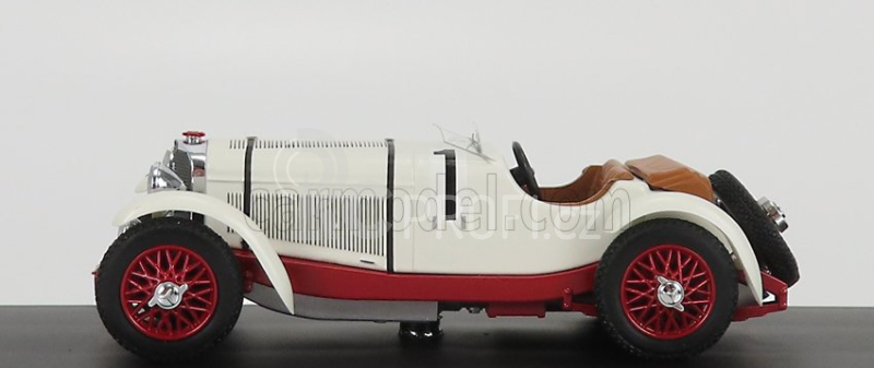 Rio-models Mercedes benz Ssk 7.1l S6 Supercharged Spider Team V.tatarinoff N 1 2nd 24h Le Mans 1931 B.ivanoski - H.stoffel 1:43 Bílá Červená