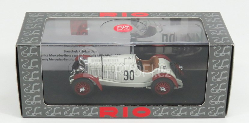 Rio-models Mercedes benz Ssk N 90 Mille Miglia 1932 Broschek - Sebastian 1:43 Bílá