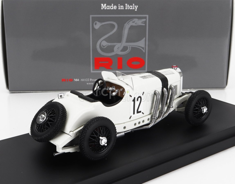 Rio-models Mercedes benz Sskl Spider N 12 German Gp 1931 Otto Merz 1:43 Bílá