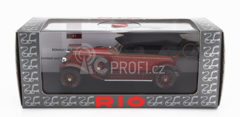 Rio-models Renault 40 Cv Torpedo Cabriolet Closed 1923 1:43 Červená Černá