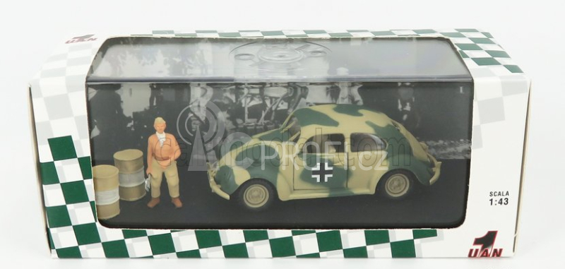 Rio-models Volkswagen Africa Korps Wehrmacht 1941 With Figures 1:43 Vojenský Zelený Písek