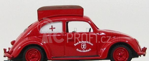 Rio-models Volkswagen Beetle Ambulance - Fire Engine 1953 1:43 Red