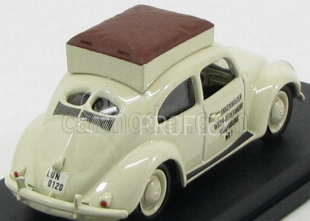 Rio-models Volkswagen Beetle Ambulance Pompieri Di Wolfsburg 1950 1:43 Bílá