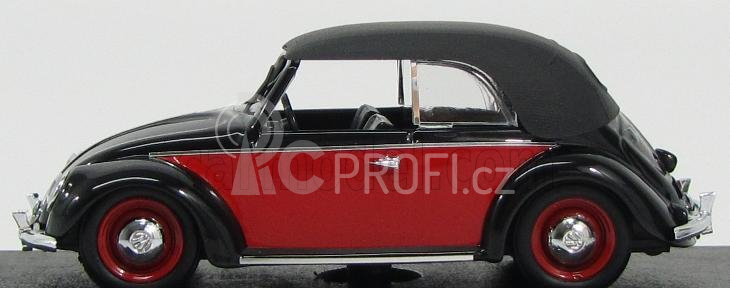 Rio-models Volkswagen Beetle Cabriolet Closed Karmann 1949 1:43 Červená Černá
