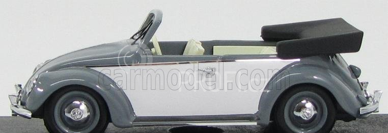 Rio-models Volkswagen Beetle Cabriolet Karmann Open 1949 1:43 Šedá Bílá