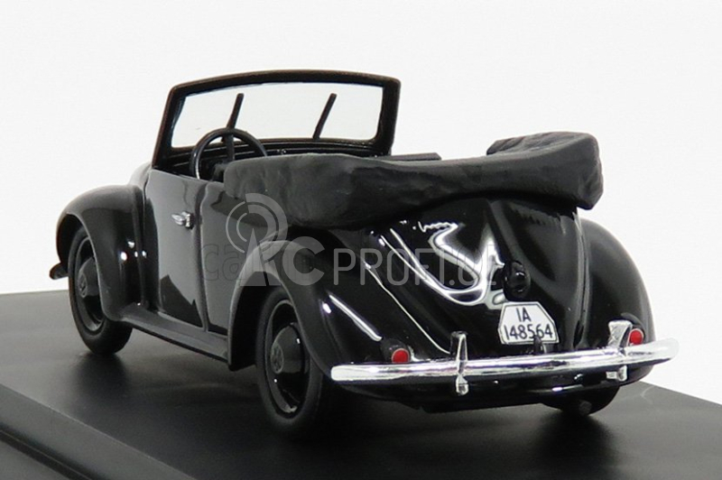 Rio-models Volkswagen Beetle Kafer Kdf Cabriolet Gift For The 50th Birthday Of Adolf Hitler - 20 April 1939 1:43 Black