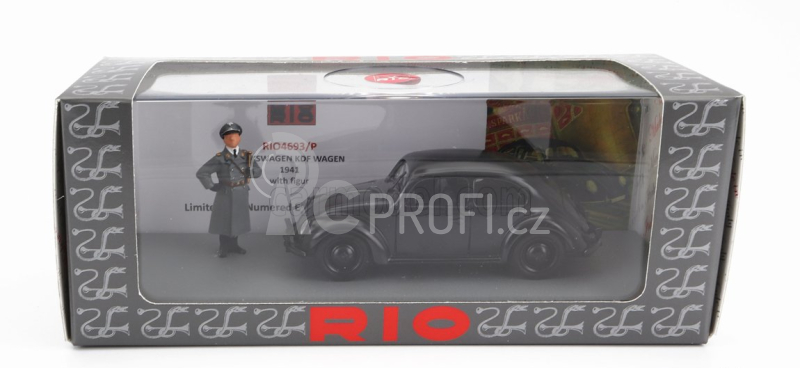 Rio-models Volkswagen Beetle Kafer Kdf Wagen With Figure 1941 1:43 Black
