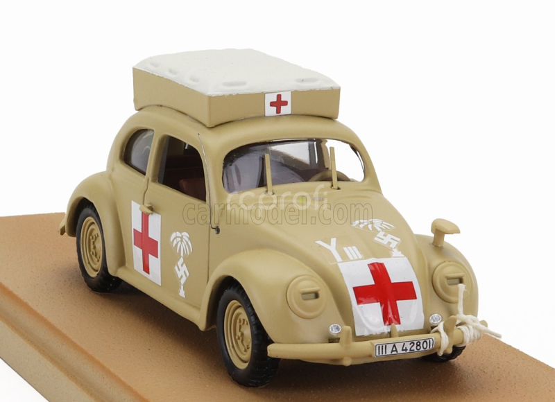 Rio-models Volkswagen Beetle Kafer Maggiolino Ambulance Africa Korps 1941 1:43 Vojenský Písek