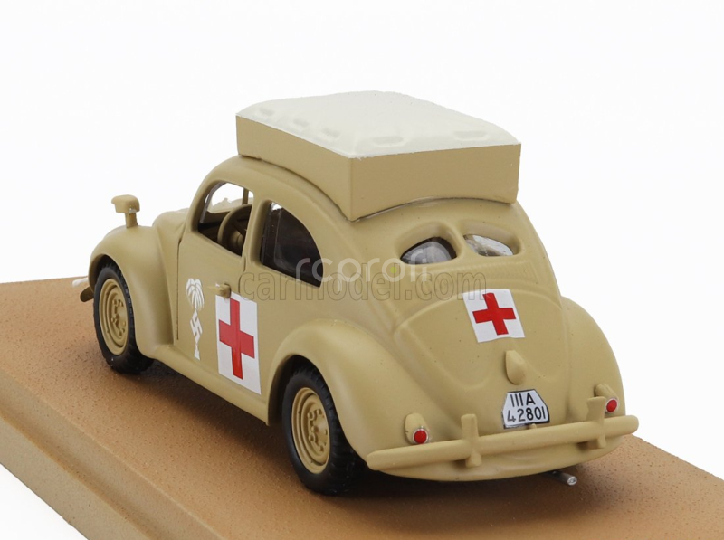 Rio-models Volkswagen Beetle Kafer Maggiolino Ambulance Africa Korps 1941 1:43 Vojenský Písek