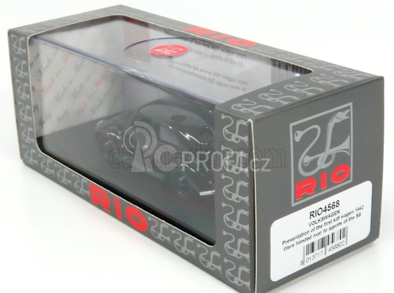 Rio-models Volkswagen Beetle Kafer Presentation Kdf Wagen 1942 1:43 Black