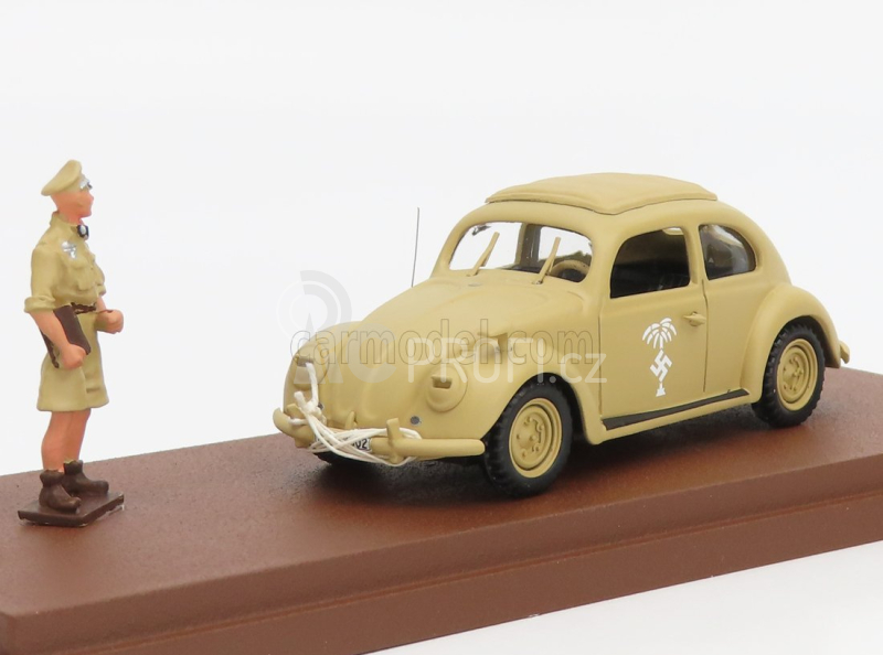 Rio-models Volkswagen Beetle Maggiolino Africa Korps 1941 - With Rommel Figure 1:43 Vojenský Písek