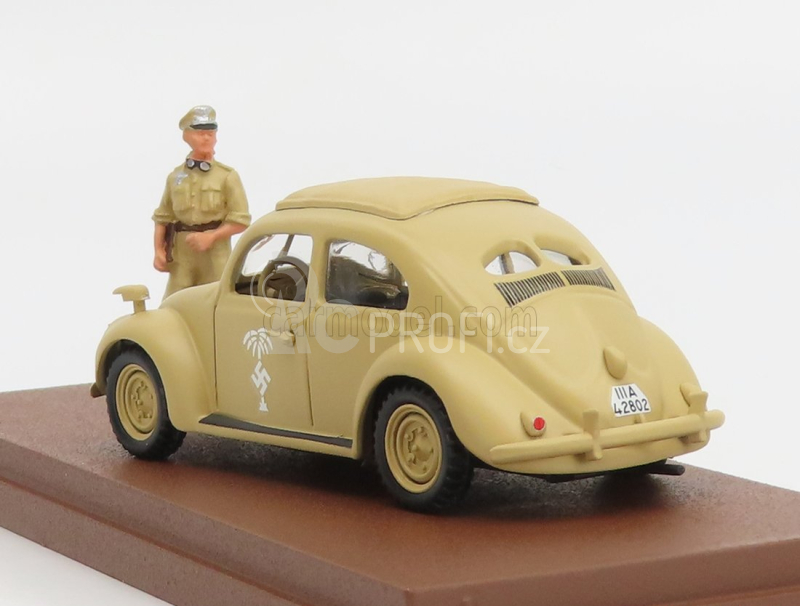 Rio-models Volkswagen Beetle Maggiolino Africa Korps 1941 - With Rommel Figure 1:43 Vojenský Písek