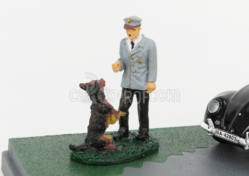 Rio-models Volkswagen Beetle Maggiolino Cabriolet Closed Nido Dell'aquila - Eagle's Nest 1938 - Hitler And Blondie Dog 1:43 Black