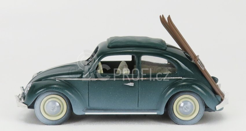 Rio-models Volkswagen Beetle Maggiolino Con Sci 1950 - Winter Vacation With Ski 1:43 Grey