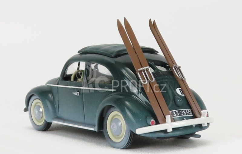 Rio-models Volkswagen Beetle Maggiolino Con Sci 1950 - Winter Vacation With Ski 1:43 Grey