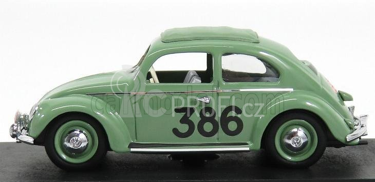 Rio-models Volkswagen Beetle Maggiolino N 386 Rally Montecarlo 1954 Prager - Culbert 1:43 Zelená