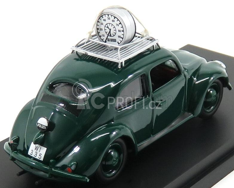 Rio-models Volkswagen Beetle Maggiolino Wiesbaden Police Speed Control 1957 1:43 Black