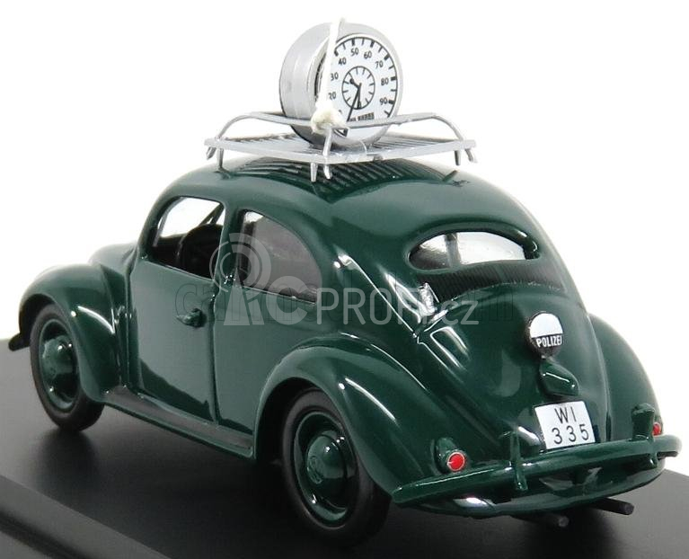 Rio-models Volkswagen Beetle Maggiolino Wiesbaden Police Speed Control 1957 1:43 Black