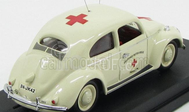 Rio-models Volkswagen Beetle Medical Deutsches Ambulance 1955 1:43 Ivory