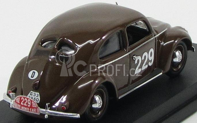 Rio-models Volkswagen Beetle N 229 Rally Montecarlo 1952 Nathan - Schellhaas 1:43 Brown