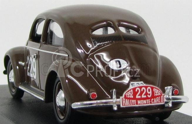 Rio-models Volkswagen Beetle N 229 Rally Montecarlo 1952 Nathan - Schellhaas 1:43 Brown
