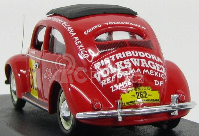 Rio-models Volkswagen Beetle N 262 Rally Carrera Panamericana 1954 Jan Wiers - Rene Wiers 1:43 Red