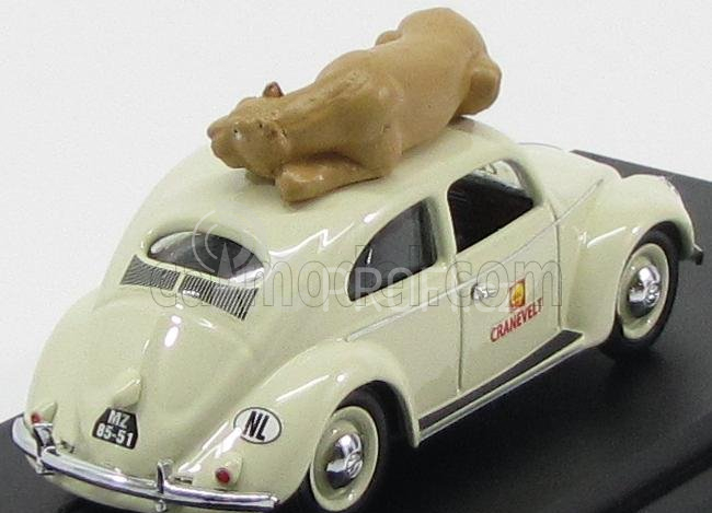Rio-models Volkswagen Beetle Shell Cranevelt Zoo Di Arnhem Holland 1965 - With Lion 1:43 Světle Šedá