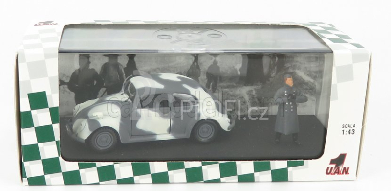 Rio-models Volkswagen Kdf Wehrmacht Winter 1941 With Figures 1:43 Vojenská Šedá Bílá