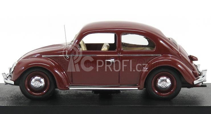 Rio-models Volkswagen Maggiolino Beetle 1200 De Luxe 1953 1:43 Bordeaux