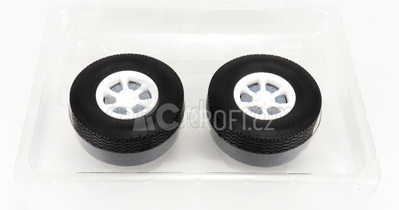 Road-kings Accessories Set 4x Wheels-tyres With Axle 1:18 Bílá Černá
