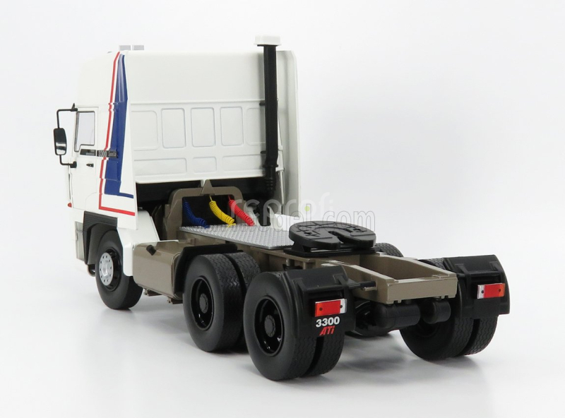 Road-kings DAF 3600 Space Cab Tractor Truck 3-assi 1982 1:18 Bílá Modrá Červená