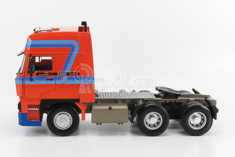 Road-kings DAF 3600 Space Cab Tractor Truck 3-assi 1986 1:18 Oranžová Modrá