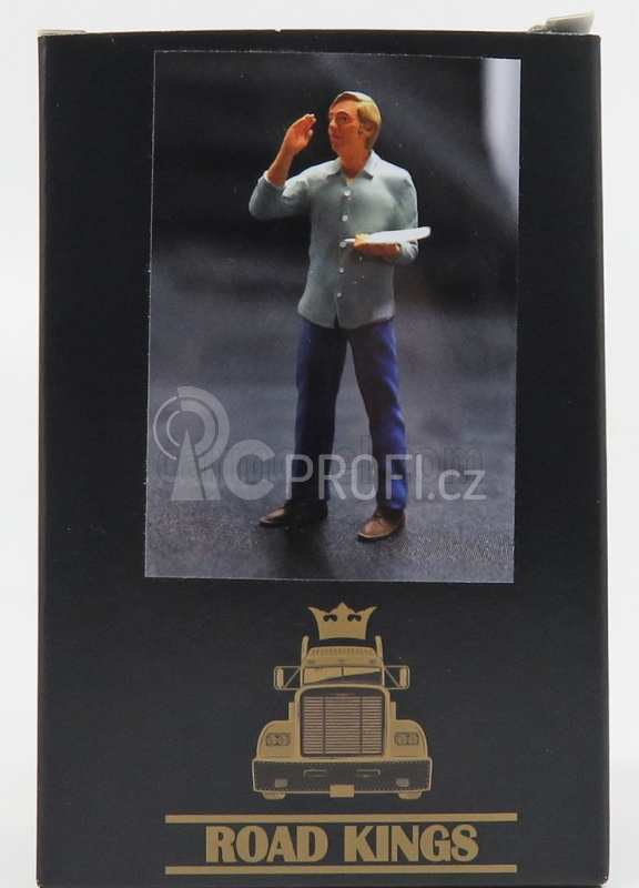 Road-kings Figures Man Trucker Gunther Standing 1:18 Modrá Šedá