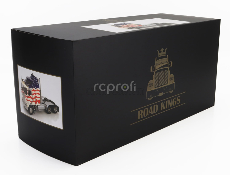 Road-kings Kenworth K100 Aerodyne Tractor Truck Stars & Stripes 3-assi 1976 1:18 Bílá Modrá Červená