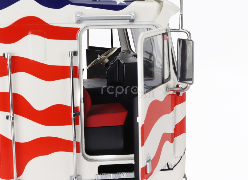 Road-kings Kenworth K100 Aerodyne Tractor Truck Stars & Stripes 3-assi 1976 1:18 Bílá Modrá Červená