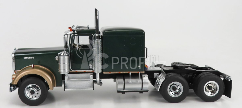 Road-kings Kenworth W900 Tractor Truck 3-assi 1989 1:18 Tmavě Zelená Met Zlatá Met