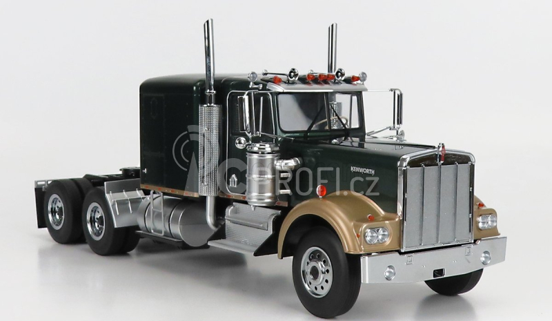 Road-kings Kenworth W900 Tractor Truck 3-assi 1989 1:18 Tmavě Zelená Met Zlatá Met
