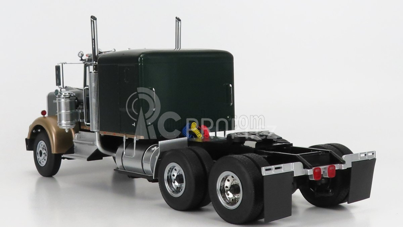 Road-kings Kenworth W900 Tractor Truck 3-assi 1989 1:18 Tmavě Zelená Met Zlatá Met