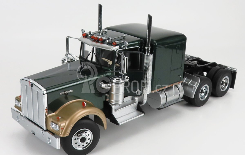 Road-kings Kenworth W900 Tractor Truck 3-assi 1989 1:18 Tmavě Zelená Met Zlatá Met